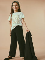 NAME IT | Kid Girl Wide Leg Sparkly Trousers