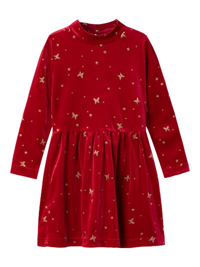 Name lt | Mini Girl Butterfly Velvet Dress